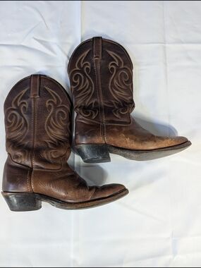 Justin Boots Valentino Brown Leather Western Cowboy Boots